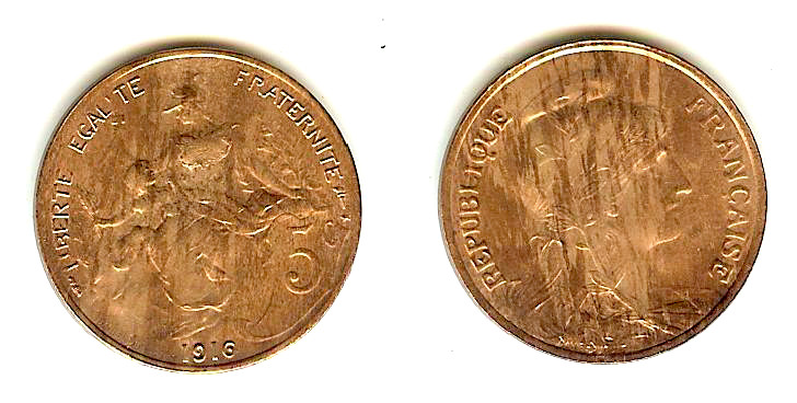 5 centimes Daniel-Dupuis 1916 SUP+